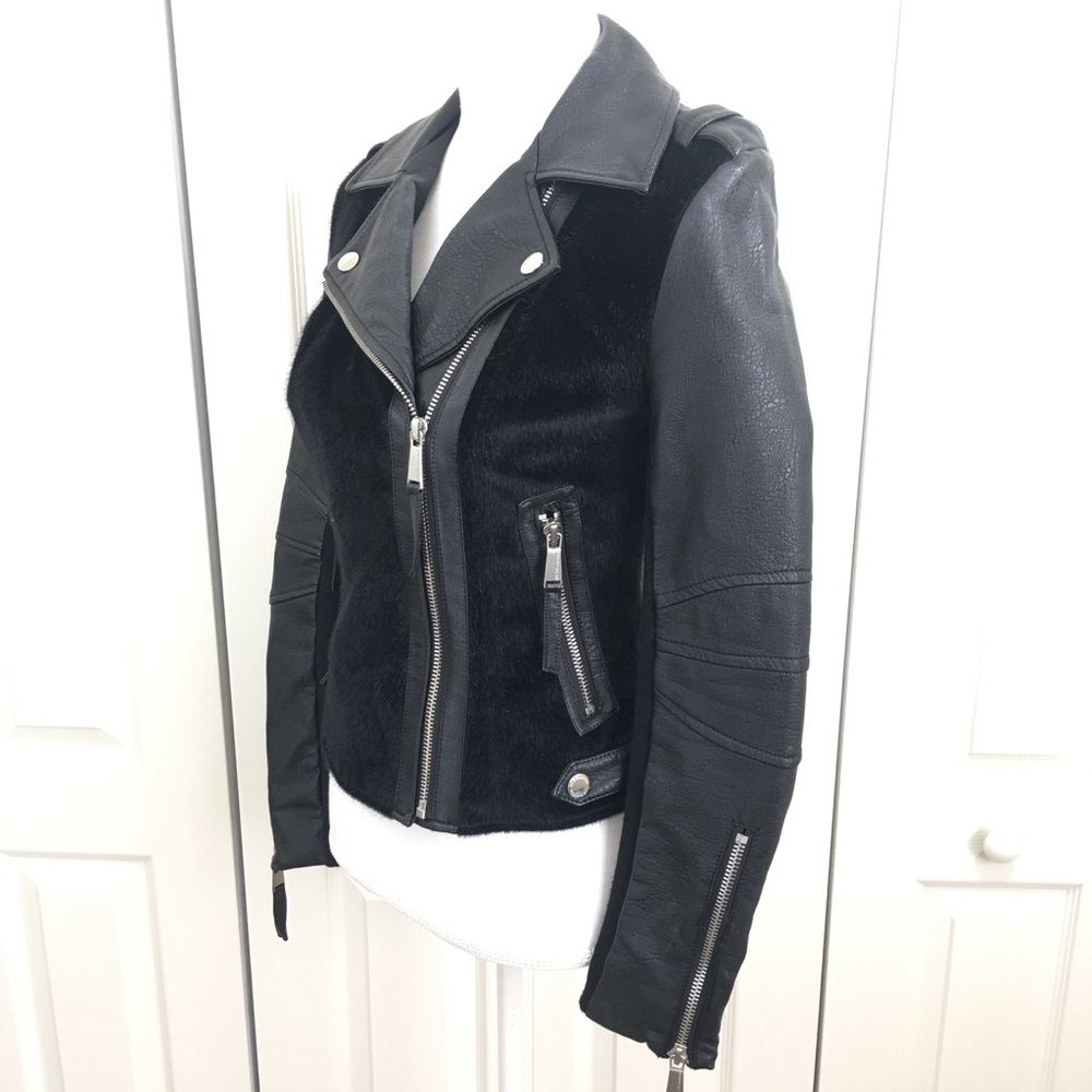 BCBGeneration Faux Leather/Fur  Moto Jacket - Picture 8 of 8